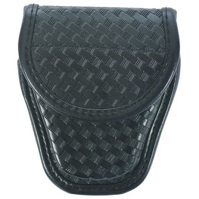 Basket Weave Synthetic Leather Single Handcuff Holder (Hook and Loop)