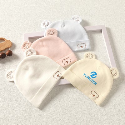 Bear Ears Newborn Baby Hats for Infant Baby Girls Boys Beanie 0-6 Months