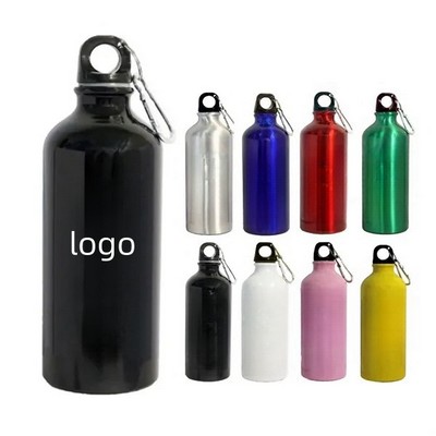 22 Oz. Aluminum Sports Water Bottle w/ Carabiner