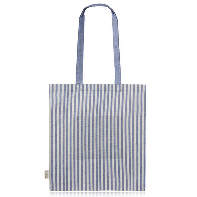 Recycled Striped Cotton Tote Bag