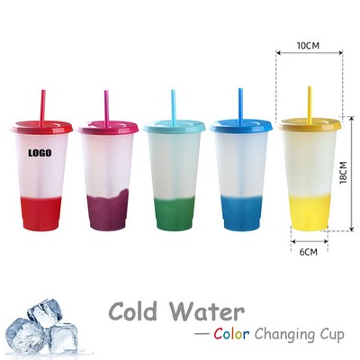 Handy 710ml Clear Plastic Color Changing Cup