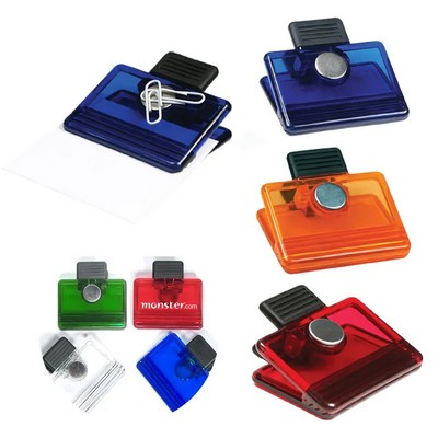 Jumbo Size Rectangular Magnetic Memo Clip w/Strong Grip