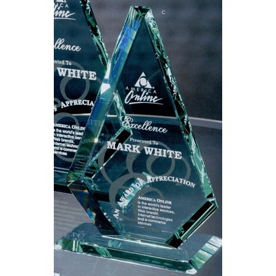 13" American Diamond Jade Crystal Award