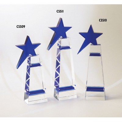 Shooting Star Optic Crystal Award (3¼"x10")