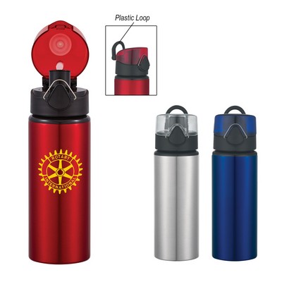 25 Oz. Aluminum Sports Bottle With Flip-top Lid