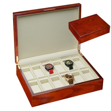 Mahogany Wood 12 Watch Case w/ Rosewood Finishing