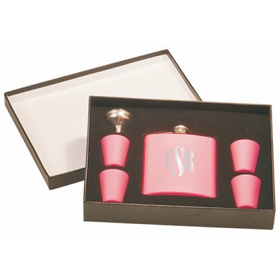 Pink Flask Gift Set