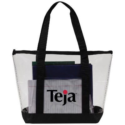 Clear Security Tote w/Zipper