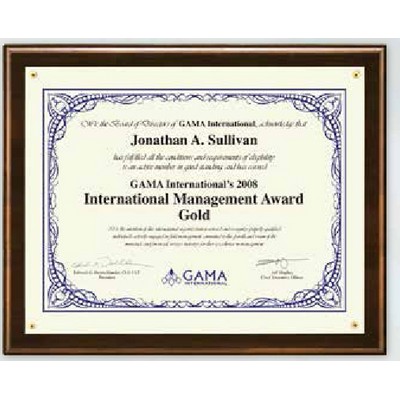 Award Certificates Plaqued (15"x18")