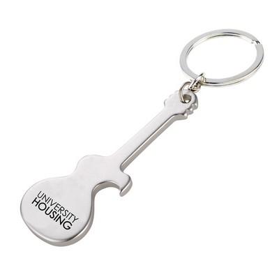 Guitar Silhouette Bottle Opener Keytag