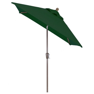 US Made 6 1/2' Square Commercial Market Umbrella w/Crank & Auto Tilt