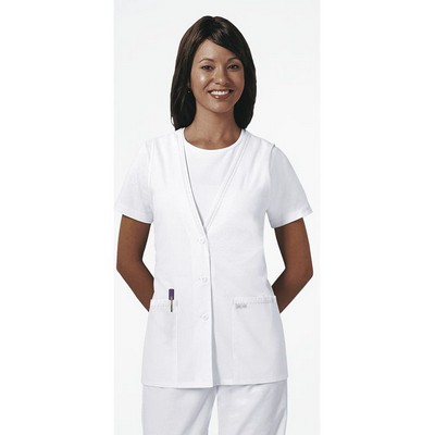 Cherokee® Fashion Solid Lace-Trimmed Scrub Vest