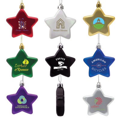 Shatter Resistant Flat Star Ornament