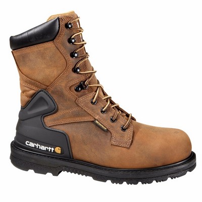 8" Carhartt® Men's Bison Brown Steel Toe Waterproof Work Boot