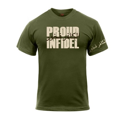 Olive Drab Proud Infidel T-Shirt (S to XL)