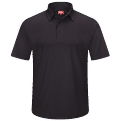 Red Kap™ Short Sleeve Performance Knit® Flex Series-Pro Polo Shirt - Black