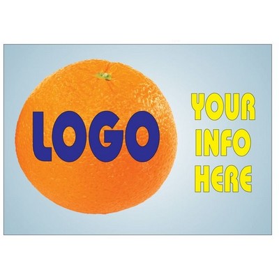 Orange Badge/Button w/ Metal Bar Pin (2 1/2"x3 1/2")