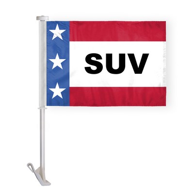 Patriotic SUV Premium Car Flags 10.5x15 inch