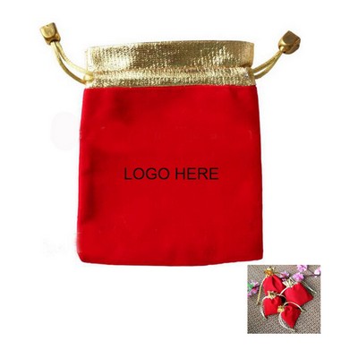 Drawstring Velvet Jewelry Pouch