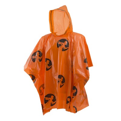 Rain Poncho Lightweight Orange