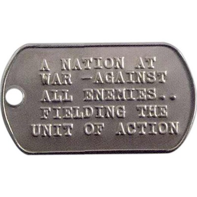 Stainless Steel Military Dog Tags with Repeating Text