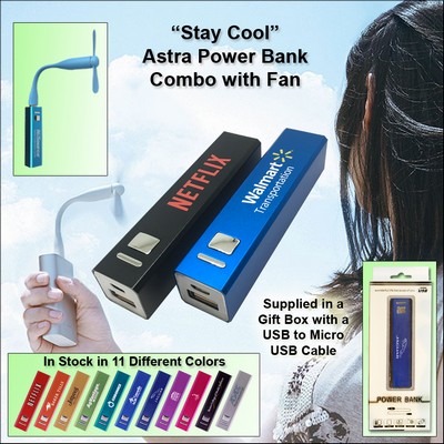 2800 mAh Astra Power Bank Combo w/Fan