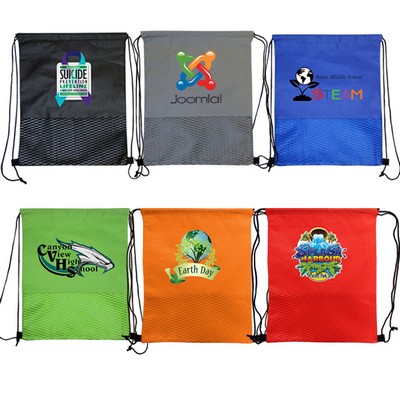 Wave NW Drawstring Backpack (Full Color Digital)