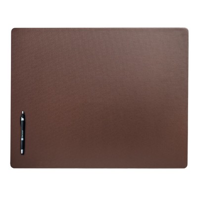 Leatherette Chocolate Brown Desk Mat Without Rails (24"x19")