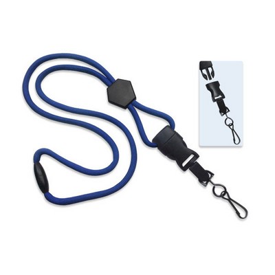 1/4" Blank Detachable Lanyard w/Diamond Slide & Swivel Hook (Royal Blue)