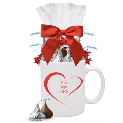 Valentine Chocolate Hershey Kisses Gift Mug