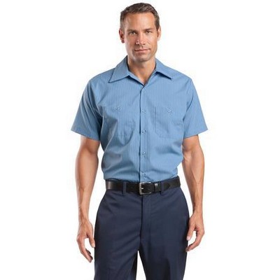 Red Kap® Short Sleeve Striped Industrial Work Shirt