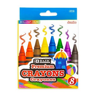 Crayons - Jumbo, 8 Count, Assorted Colors (Case of 144)