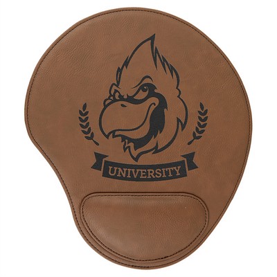 Laserable Leatherette Mouse Pad – Dark Brown