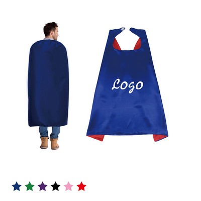 Double Layer Satin Adult Superhero Cape