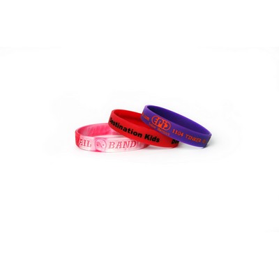 Debossed Silicone Bracelet (1/2")