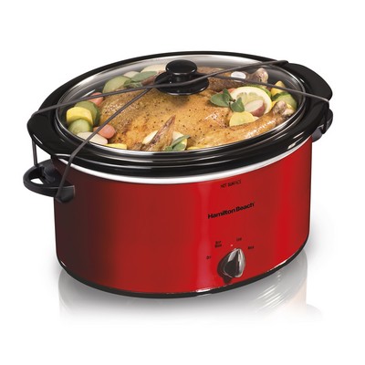 Hamilton Beach® 5 Quart Portable Oval Slow Cooker (Red)