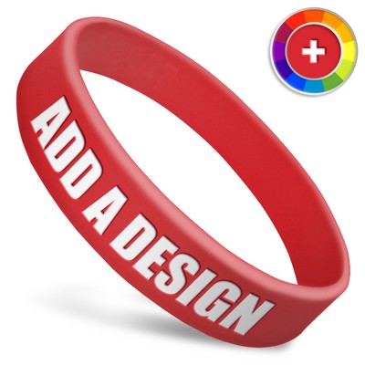 Wide Silicone Wristband (3/4" Wide)