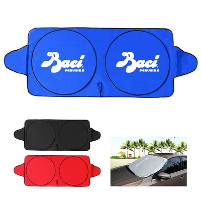 Foldable Windshield Auto Sun Shade with 2 Ears