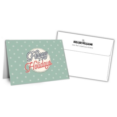 5" x 7" Holiday Greeting Cards w/ Imprinted Envelopes - Happy Holidays