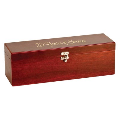 Rosewood Finish Single Wine Presentation Box with Tools