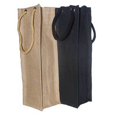 1 Bottle Wine Jute Bag with Rope Handle