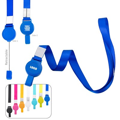 Retractable Polyester Lanyard