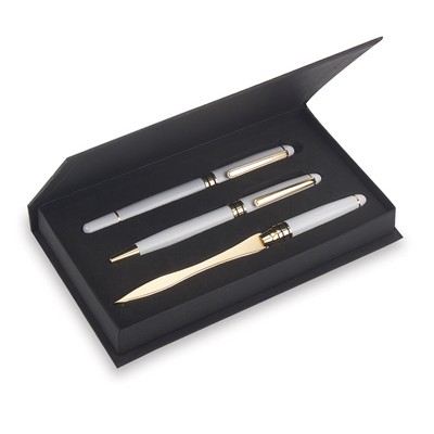 Premade Triple Pen Set with Danish-I Pens and Letter Opener