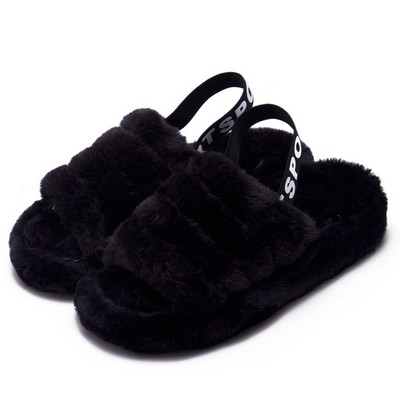 Elastic Band Open Toe Short Sunday Angora Yarns Cotton Winter Slipper