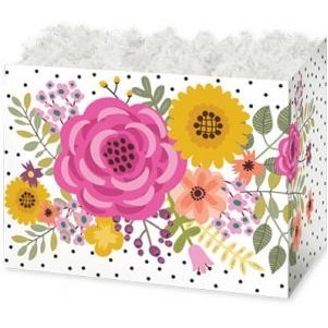 Small Wildflower Garden Theme Gift Basket Box