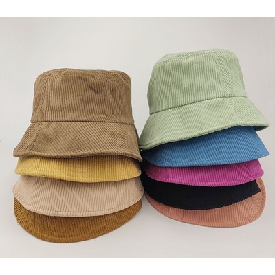 Corduroy Outdoor Women Bucket Hats