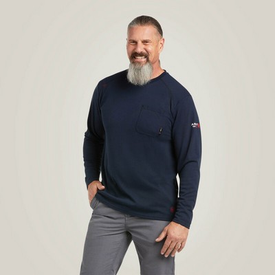 FR Max Protect Inherent Long Sleeve Navy T-Shirt