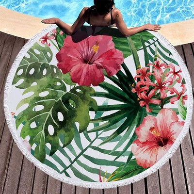 Microfiber Round Beach Blanket