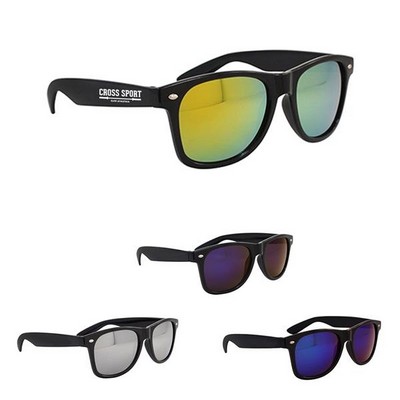 Classic Sunglasses w/Colored Mirror Tinted Lenses