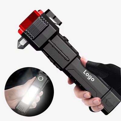 Multipurpose Car Safety Hammer Car Escape Window Breaker LED Flashlight